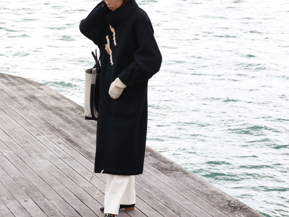 ハイク DOUBLE FACE DUFFEL COAT サイズ1（HYKE】 DOUBLE FACE DUFFLE 