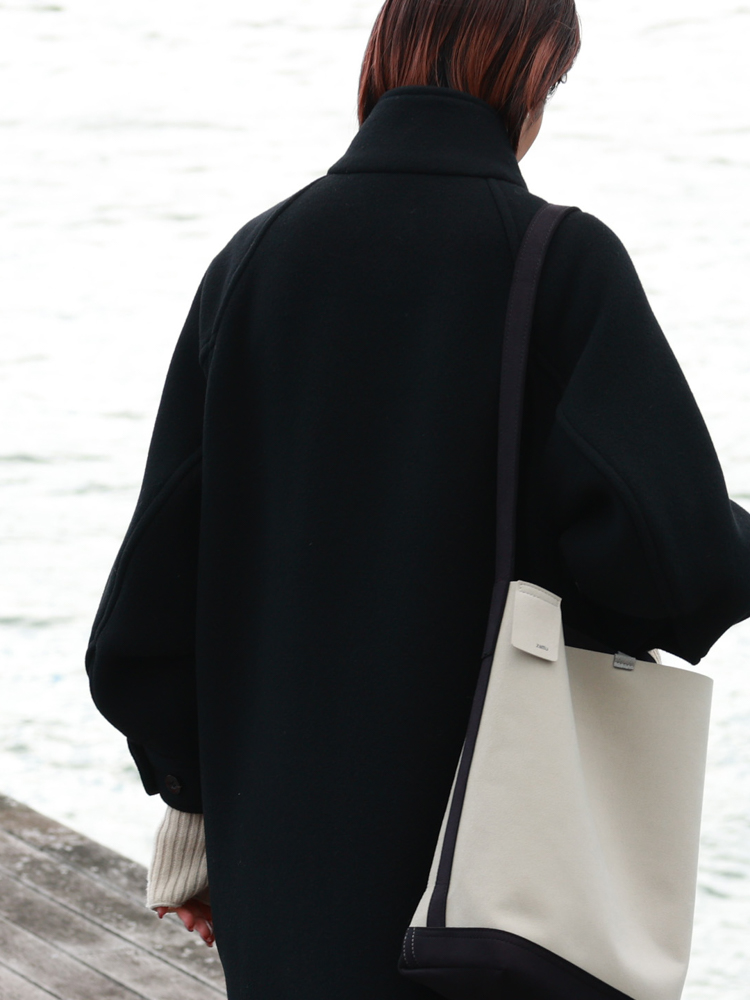 HYKE DOUBLE FACE DUFFEL JACKET & COAT