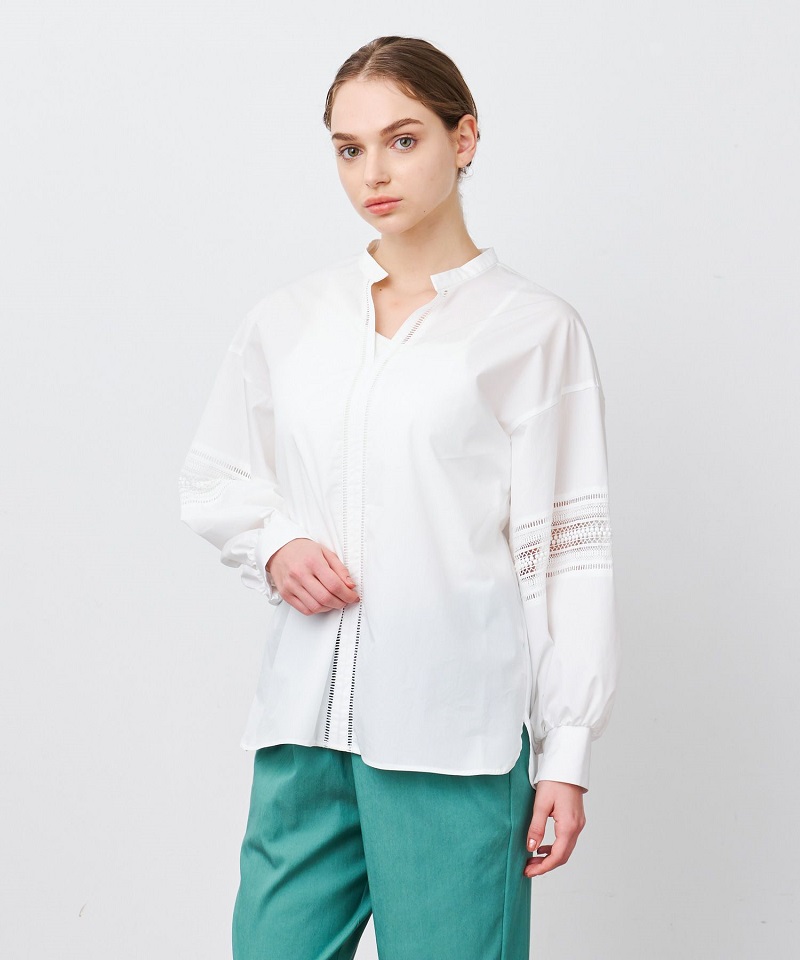 PARIGOT(パリゴ)】 《再入荷》ロングスリーブレースブラウス