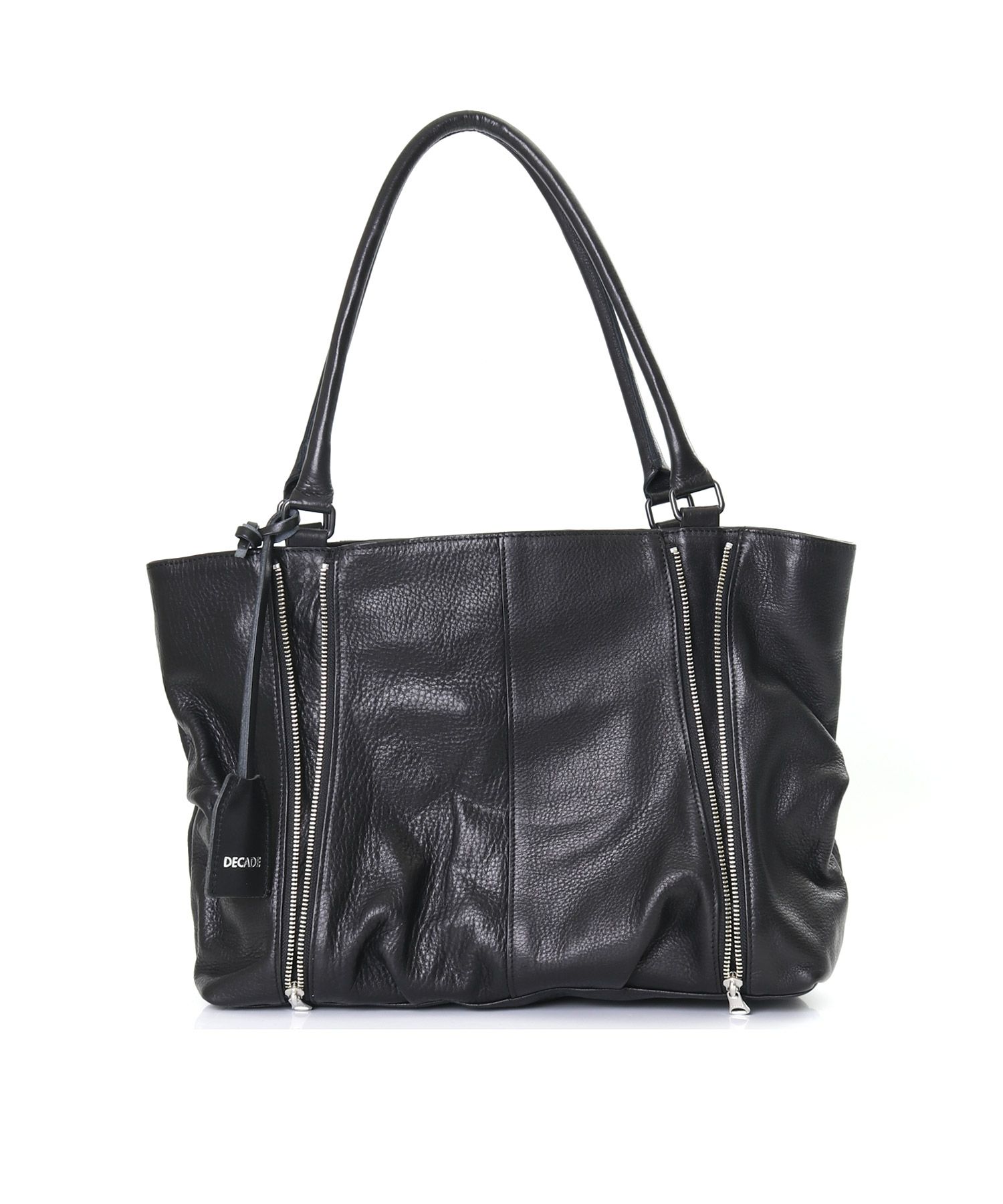 DECADE(ディケイド)】 オイルドカウレザー・ダブルジップトート