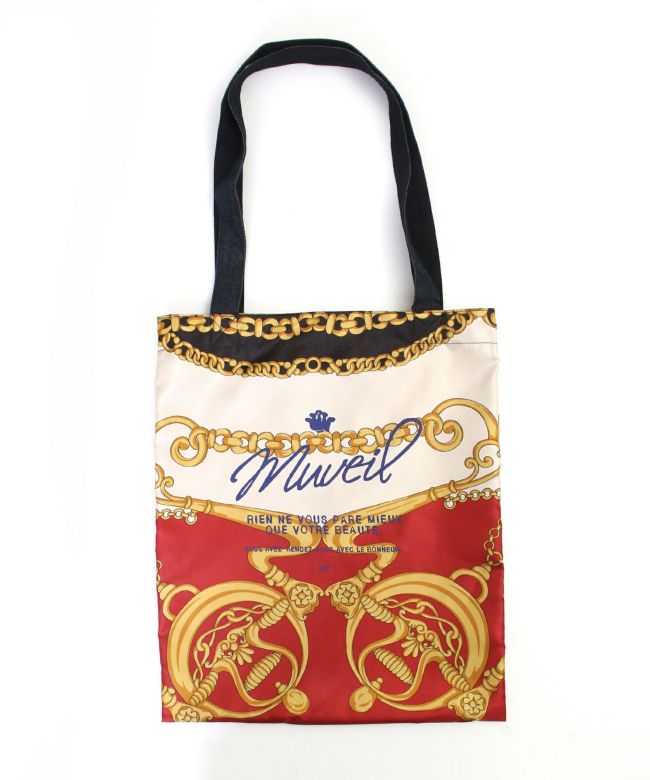 JAPAN DENIM(ジャパンデニム)】 MUVEIL_SCARF PRINTED BAG｜PARIGOT