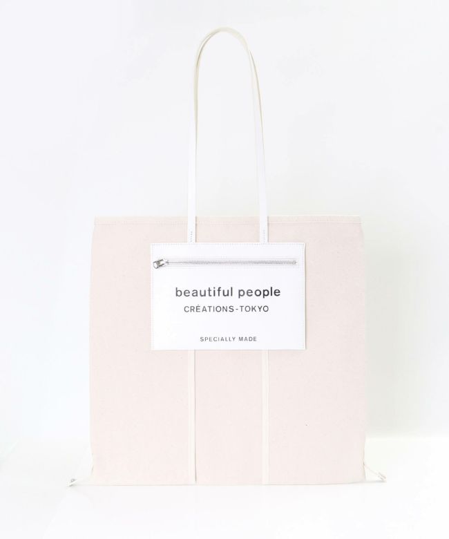beautiful people(ビューティフルピープル)】 lining logo pocket tote bag｜PARIGOT  ONLINE（パリゴオンライン）