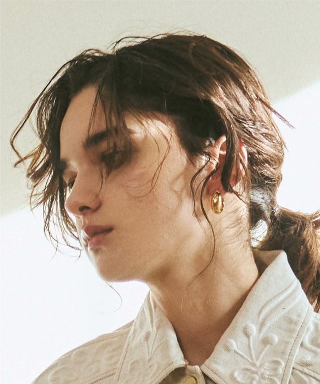 TOM WOOD(トムウッド)】 Ice Hoop Medium Gold ピアス｜PARIGOT