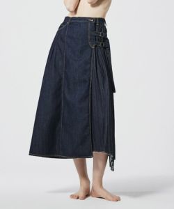 極美品JAPAN DENIM EZUMI ロングデニム プリーツスカート