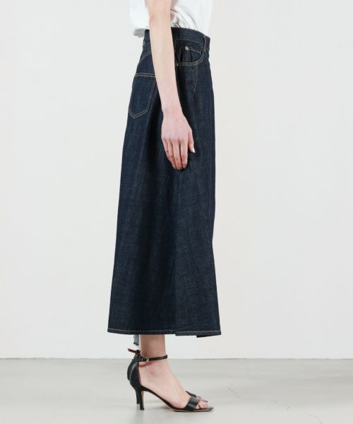 JAPAN DENIM(ジャパンデニム)】 EZUMI _ WRAP PLEATS DENIM SKIRT ...