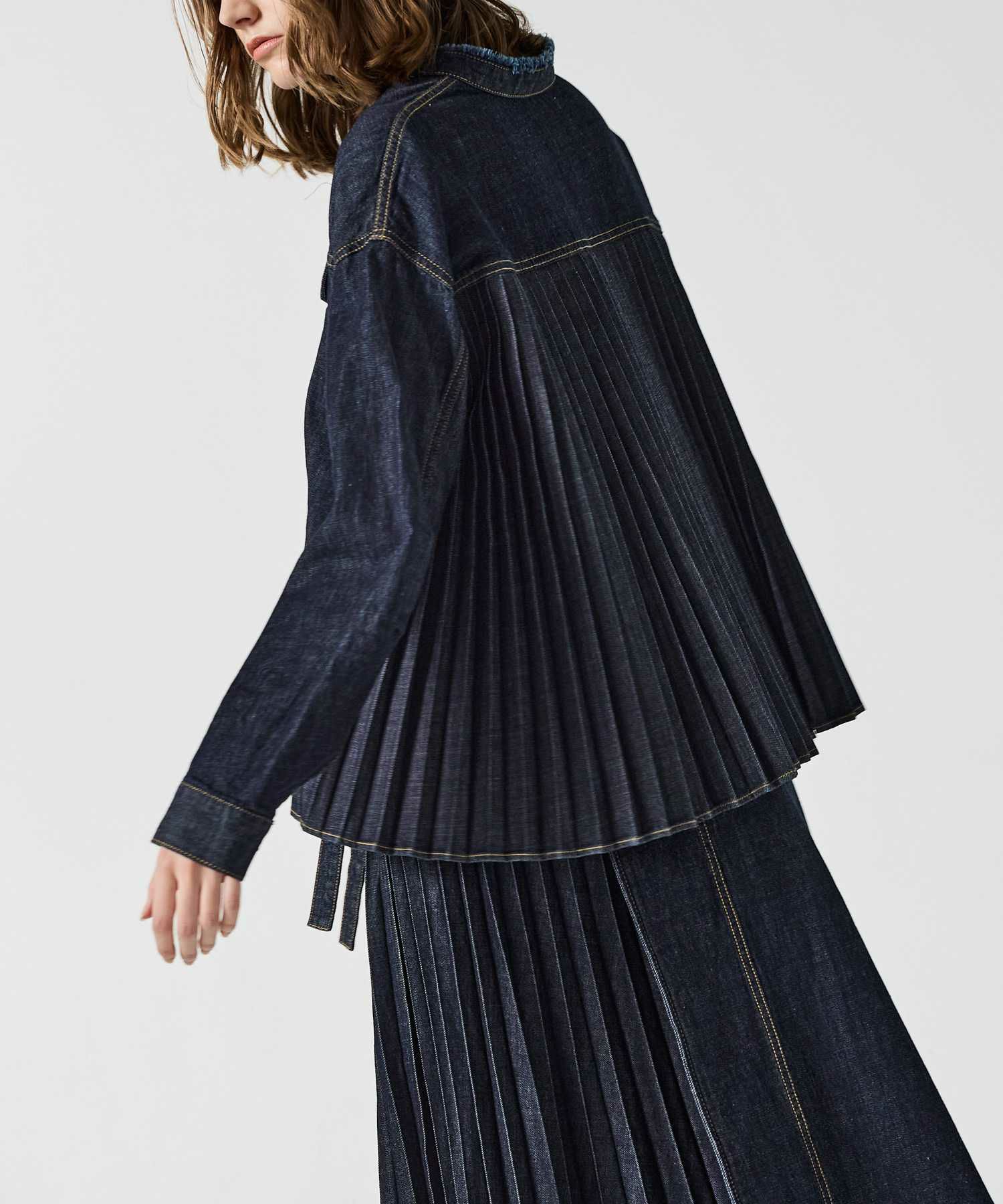 JAPAN DENIM(ジャパンデニム)】EZUMI _ BACK PLEATS DENIM JACKET  