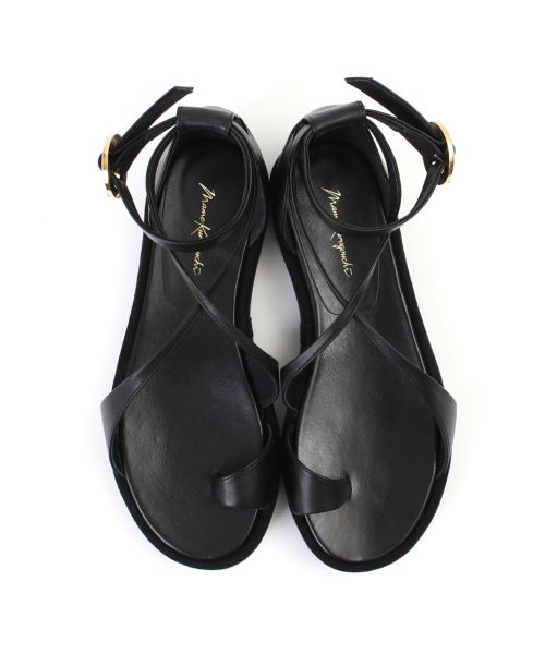 Mame Kurogouchi(マメ クロゴウチ)】 Curved Line Ankle Strap Sandals｜PARIGOT  ONLINE（パリゴオンライン）