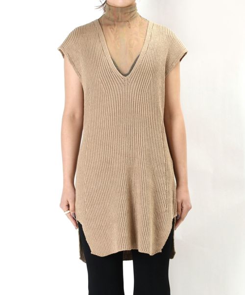 Mame Kurogouchi(マメ クロゴウチ)】 Washable Linen Knitted Vest