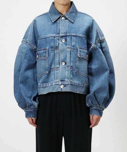 【HYKE(ハイク)】 BALLOON SLEEVE DENIM JACKET/TYPE2