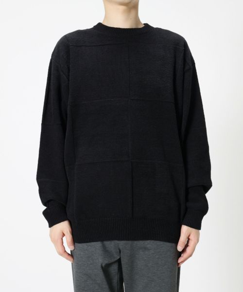 YOKE(ヨーク)】 BLOCK CHECKED CREWNECK SWEATER｜PARIGOT ONLINE