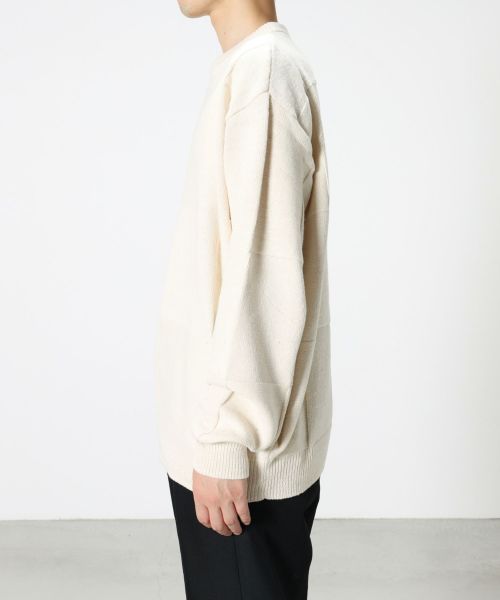 YOKE(ヨーク)】 BLOCK CHECKED CREWNECK SWEATER｜PARIGOT ONLINE