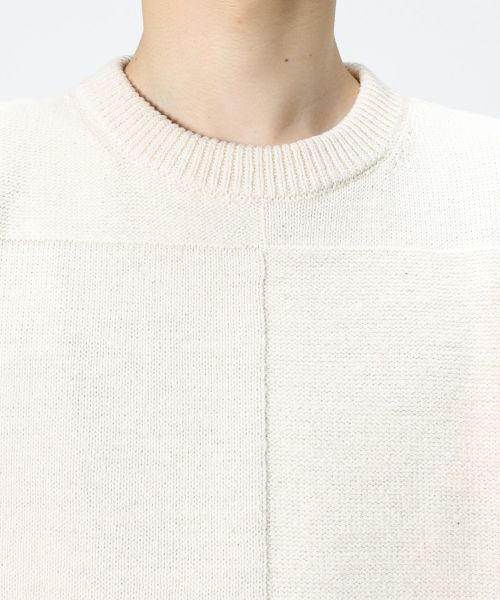 YOKE(ヨーク)】 BLOCK CHECKED CREWNECK SWEATER｜PARIGOT ONLINE