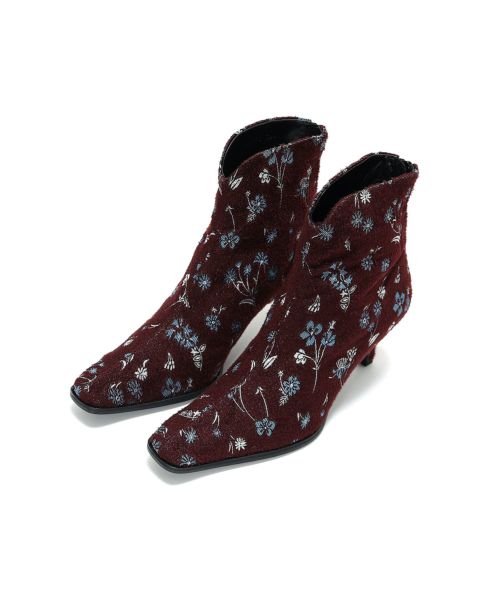 Mame Kurogouchi(マメ クロゴウチ)】 Floral Jacquard Boots