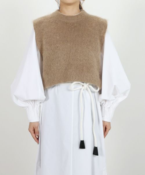 HYKE(ハイク)】 MOHAIR CROPPED VEST モヘア-