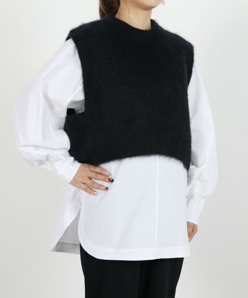 HYKE ハイク 2022AW MOHAIR CROPPED VEST ニット | www.jarussi.com.br