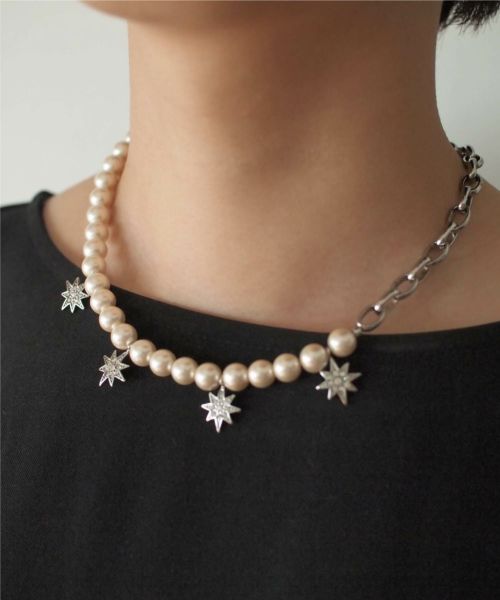 ADER.bijoux(アデル ビジュー)】 STAR pearl chain necklace｜PARIGOT 