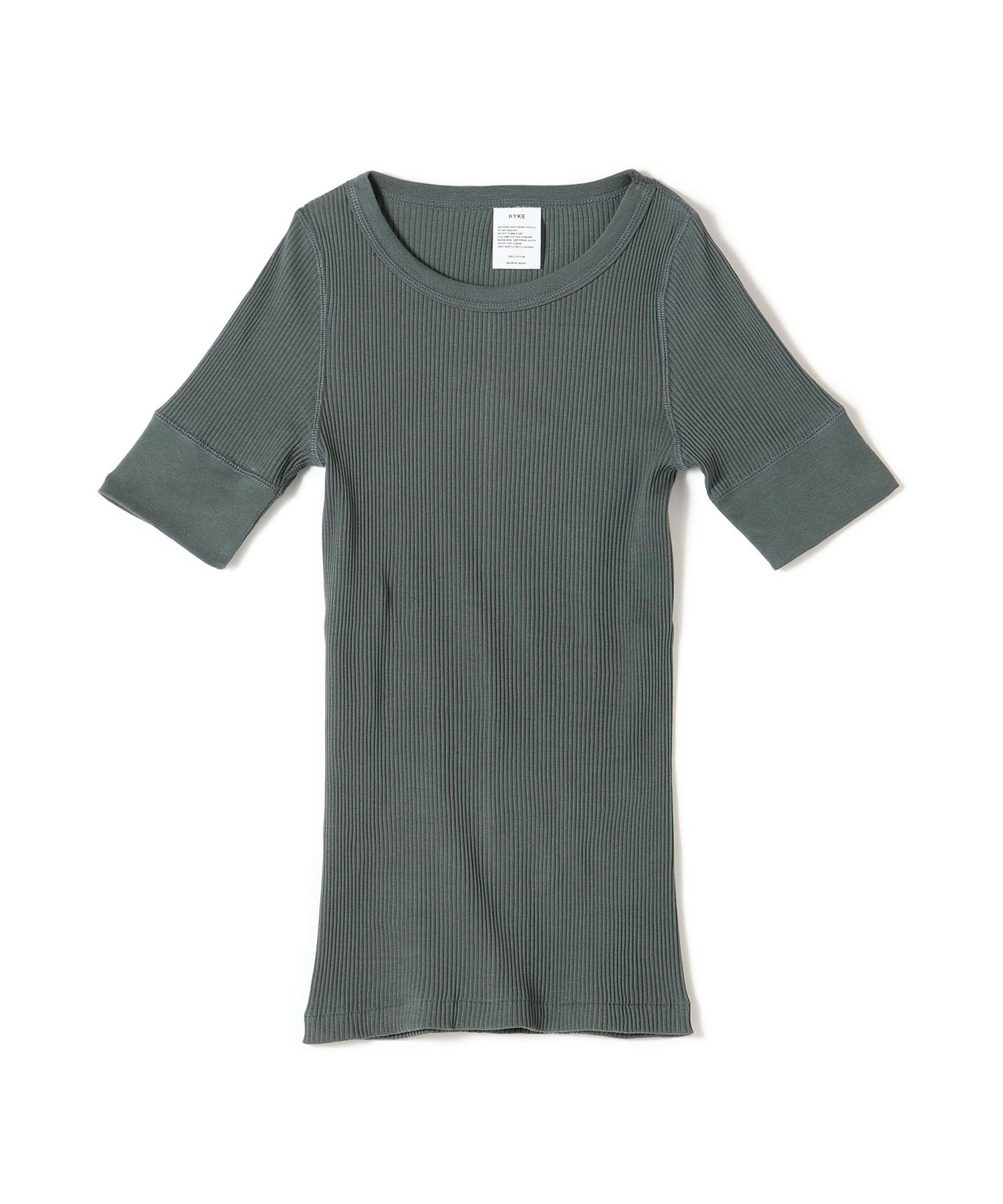 新品タグ付 HYKE ハイクSHORT-SLV TEE 5.6oz グレー（SHORT  