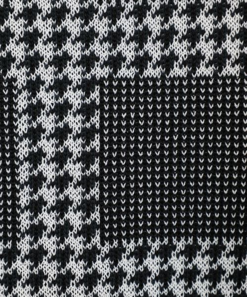 Mame Kurogouchi(マメ クロゴウチ)】 Multi Plaid Geometric Knit Top