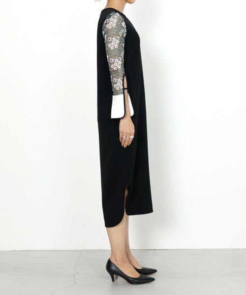 Mame Kurogouchi(マメ クロゴウチ)】 Floral Lace Sleeve Dress