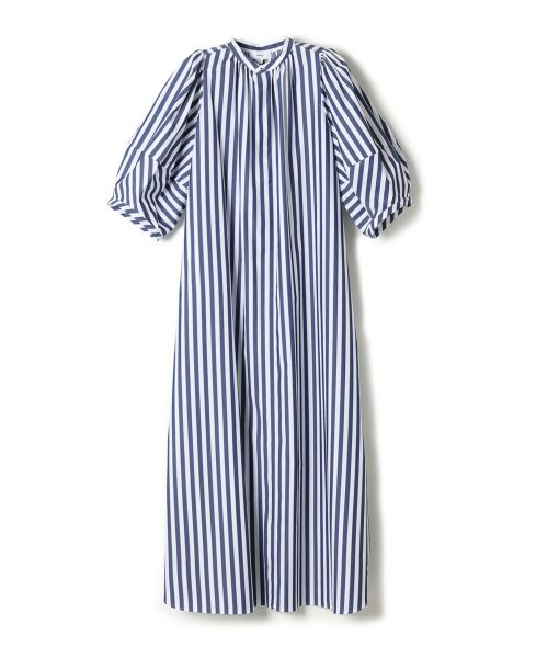 HYKE(ハイク)】 T/C STRIPED BALLOON SLEEVE DRESS｜PARIGOT ONLINE