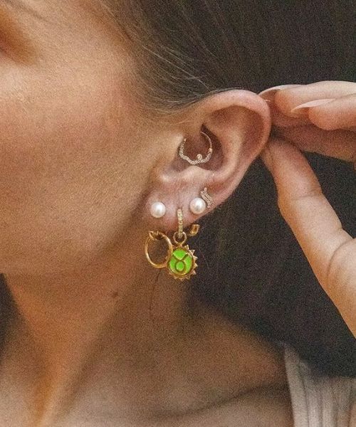 MARIA BLACK(マリアブラック)】 Elvira Pearl Earring Gold HP(片耳用