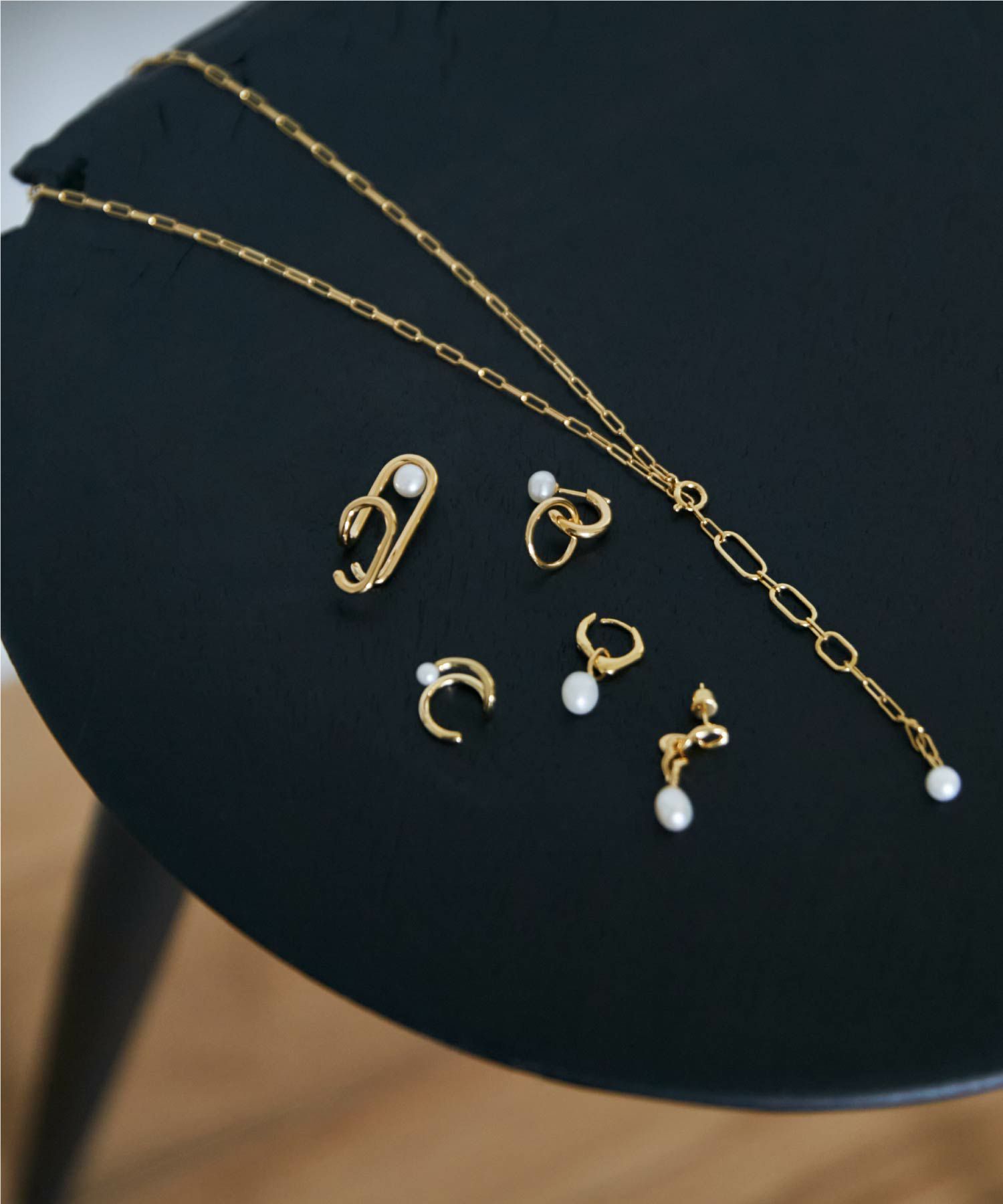 MARIA BLACK(マリアブラック)】 Elvira Pearl Earring Gold HP(片耳用