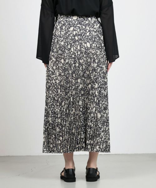 フルオーダー HYKE ハイク PEBBLE PRINTED SKIRT 2023ss