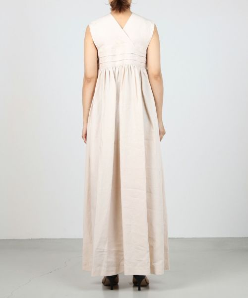 hyke linen maxi dress one-piece　2