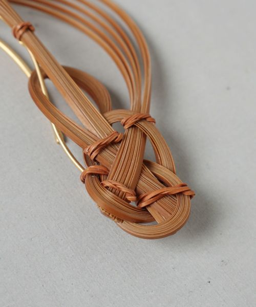 Bamboo Bundled-Plait Ear Cuff - brown smcint.com