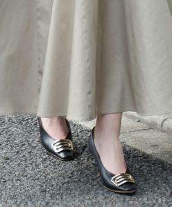 PELLICO デュエ アネッリ エナメル パンプス 3.5cm NAVY