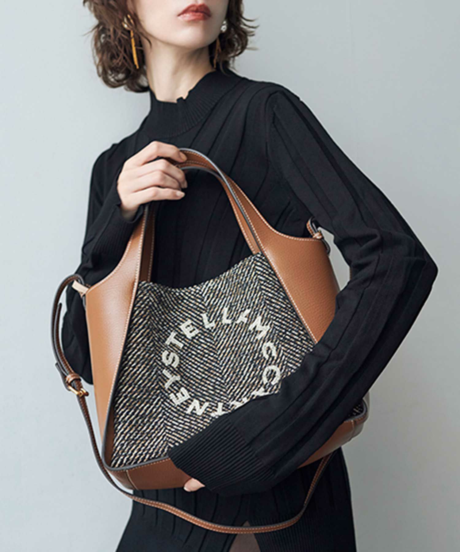 STELLA McCARTNEY(ステラ マッカートニー)】 ステラロゴ ヘリンボーン  