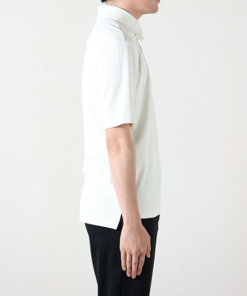 A.P.C golf メンズ　白ポロシャツ A.P.C. GOLF(アーペーセーゴルフ)】 袖ラインポロシャツ