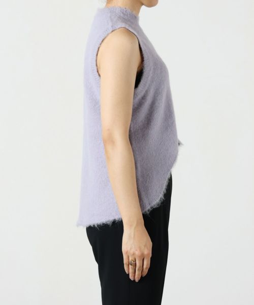 Mame Kurogouchi(マメ クロゴウチ)】 Brused Alpaca Sleeveless Knitted Top｜PARIGOT  ONLINE（パリゴオンライン）
