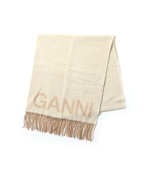 GANNI(ガニー)】 FRINGE LOGO SCARF｜PARIGOT ONLINE（パリゴオンライン）