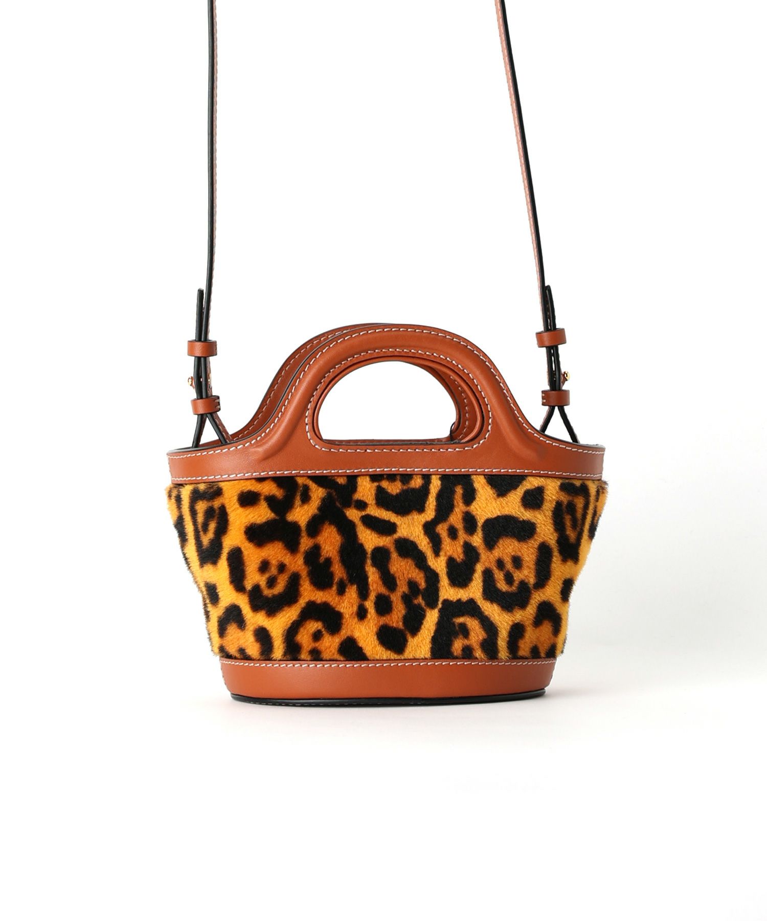【最終値下げ】MARNI Tropicaliaハンドバッグ MARNI Tropicalia micro leather and embroidered faux raffia tote