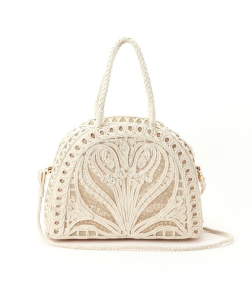 【Mame Kurogouchi(マメ クロゴウチ)】 Cording Embroidery Demi Lune Handbag｜PARIGOT  ONLINE（パリゴオンライン）