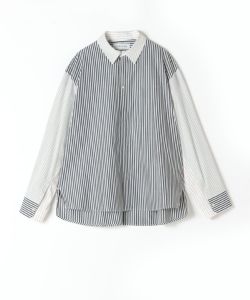 CULLNI(クルニ)】 Cotton Stripe Mix Chin Tab Shirt｜PARIGOT ONLINE ...