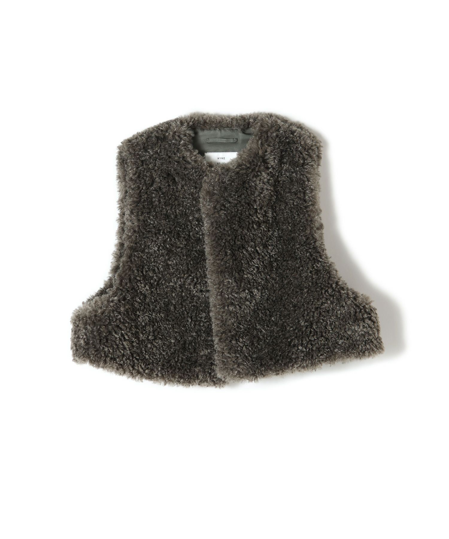 HYKE(ハイク)】 FAUX SHEARLING CROPPED VEST｜PARIGOT ONLINE（パリゴ 