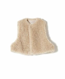 HYKE(ハイク)】 《25AW予約》FAUX SHEARLING CROPPED VEST