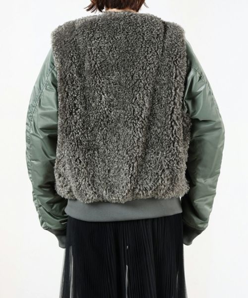HYKE(ハイク)】FAUX SHEARLING TYPE MA-1｜PARIGOT ONLINE