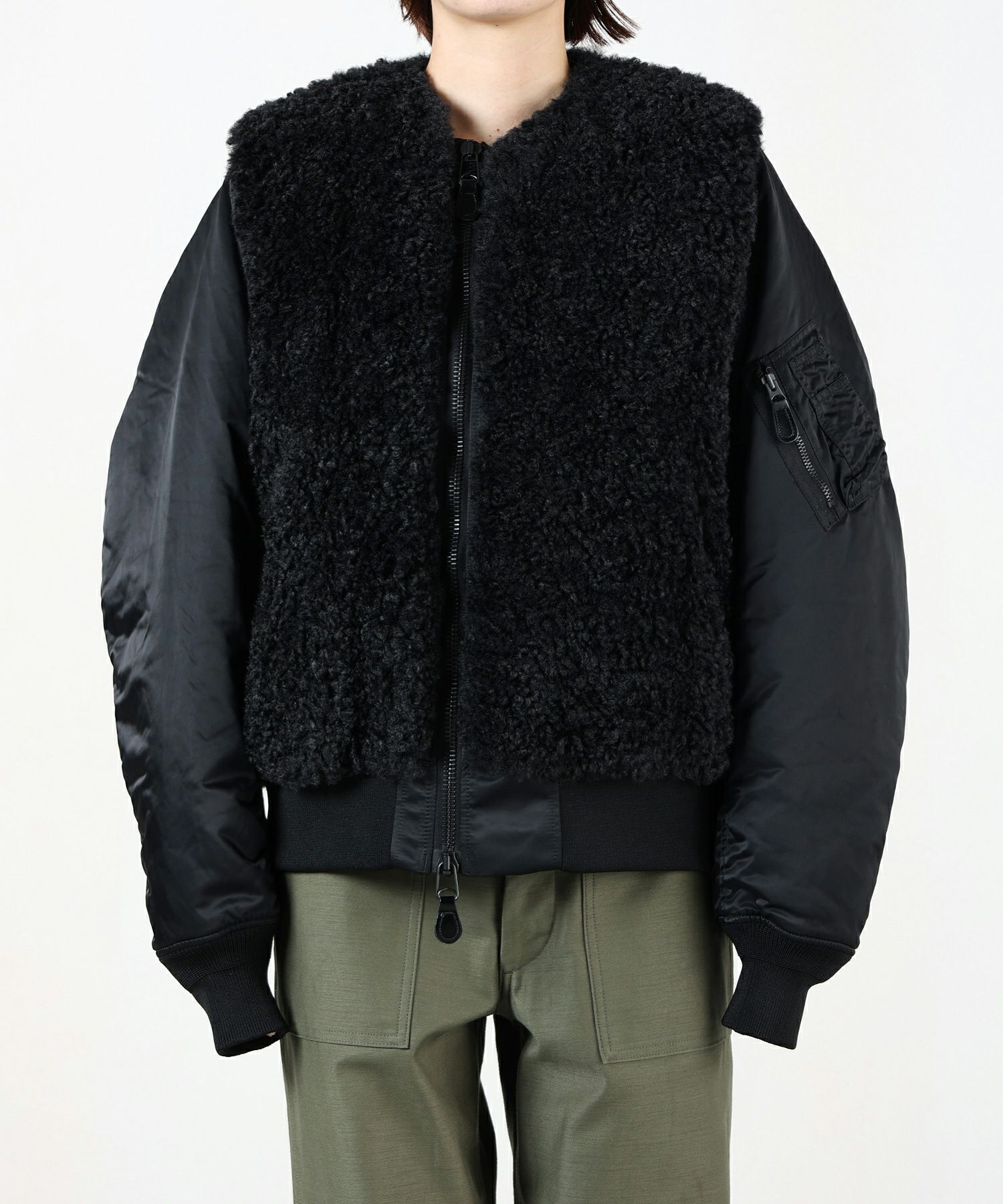 HYKE フリースジャケット ブラック 耐えがたい サイズ1 