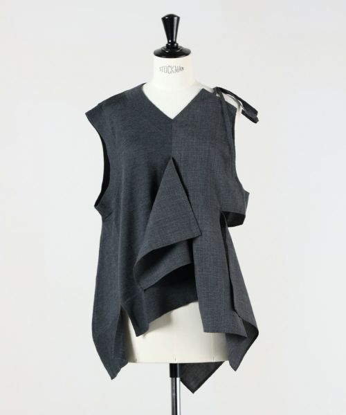 ENFOLD(エンフォルド)】 WOVEN×KNIT VEST｜PARIGOT ONLINE（パリゴ