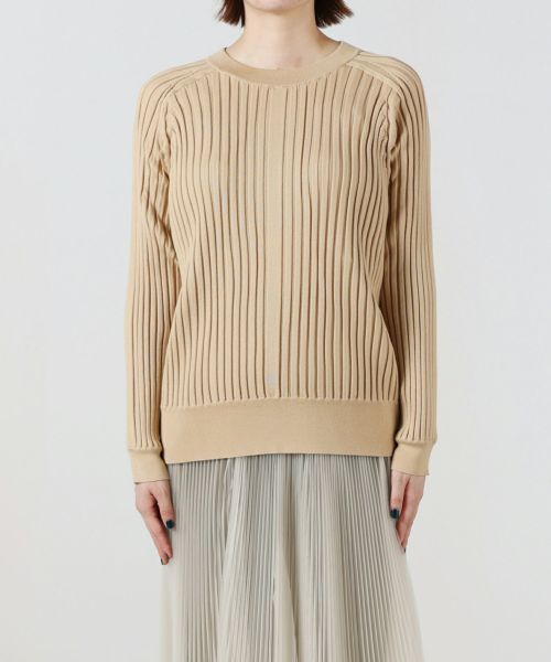 HYKE(ハイク)】 WIDE RIBBED SWEATER｜PARIGOT ONLINE（パリゴオンライン）