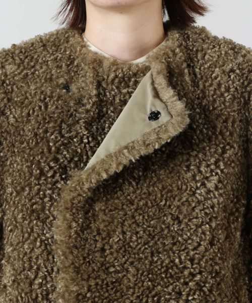 HYKE(ハイク)】 FAUX SHEARLING CROPPED JACKET｜PARIGOT ONLINE 