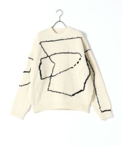 YOKE(ヨーク)】 CONTINUOUS LINE EMBROIDERY SWEATER｜PARIGOT ONLINE