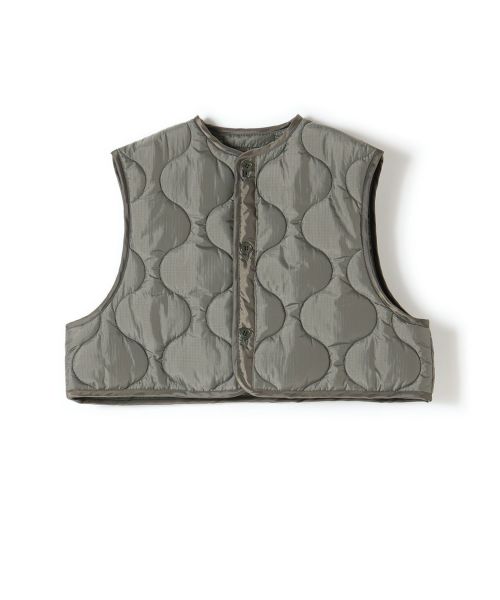 HYKE QUILTED CROPPED VEST 2023AW-