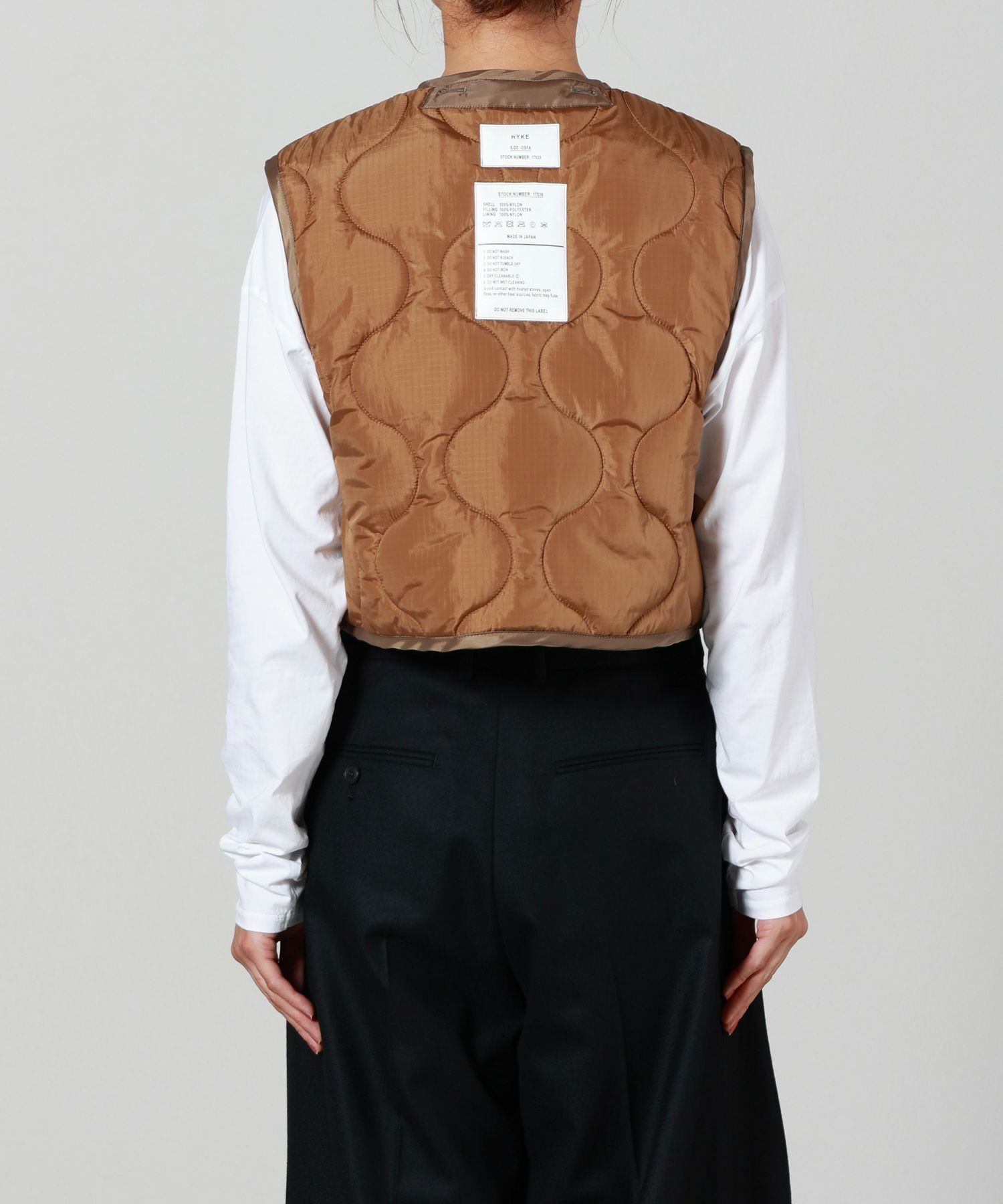 HYKE(ハイク)】 QUILTED CROPPED VEST｜PARIGOT ONLINE（パリゴ