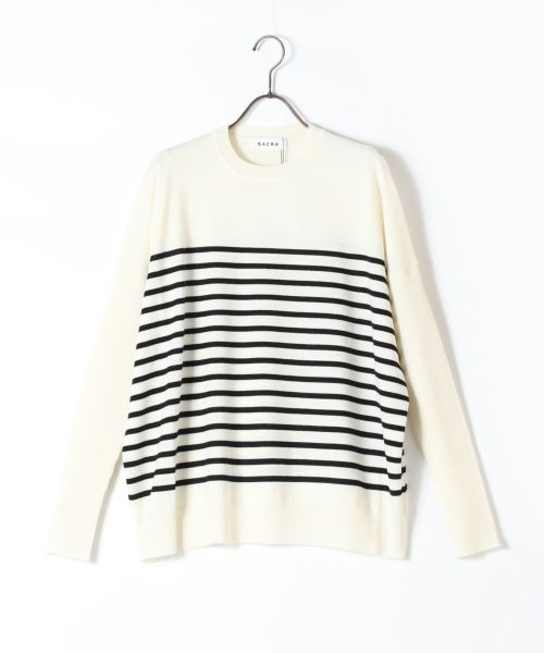 SACRA(サクラ)】 EX.FINE MERINO BORDER TOP｜PARIGOT ONLINE（パリゴ