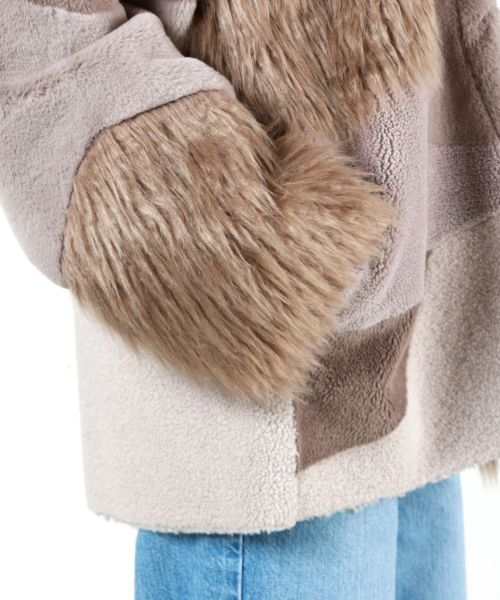 NOUNLESS(ナウンレス)】 QUILTING PATCHWORK FAKE FUR COAT｜PARIGOT ...