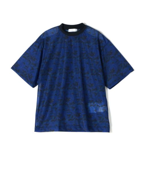 TOGA VIRILIS(トーガ ビリリース)】 SHEER JERSEY PRINT T-SHIRT